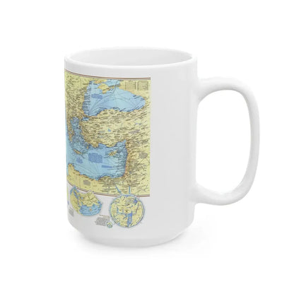 Mediterranean - Historic , 800 BC to AD 1500 (1982) (Map) White Coffee Mug - Go Mug Yourself