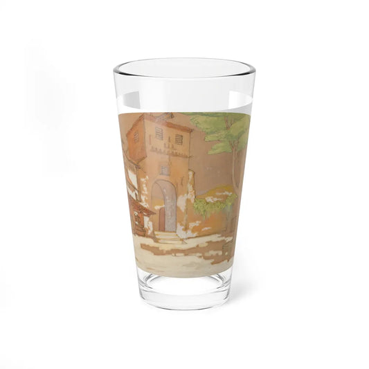 Mediterranean Scene (Magazine Illustration) Pint Glass 16oz-16oz-Go Mug Yourself