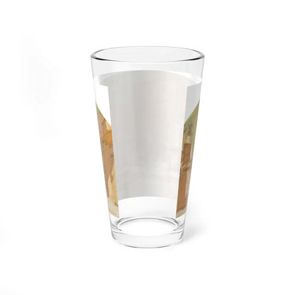 Mediterranean Scene (Magazine Illustration) Pint Glass 16oz-Go Mug Yourself