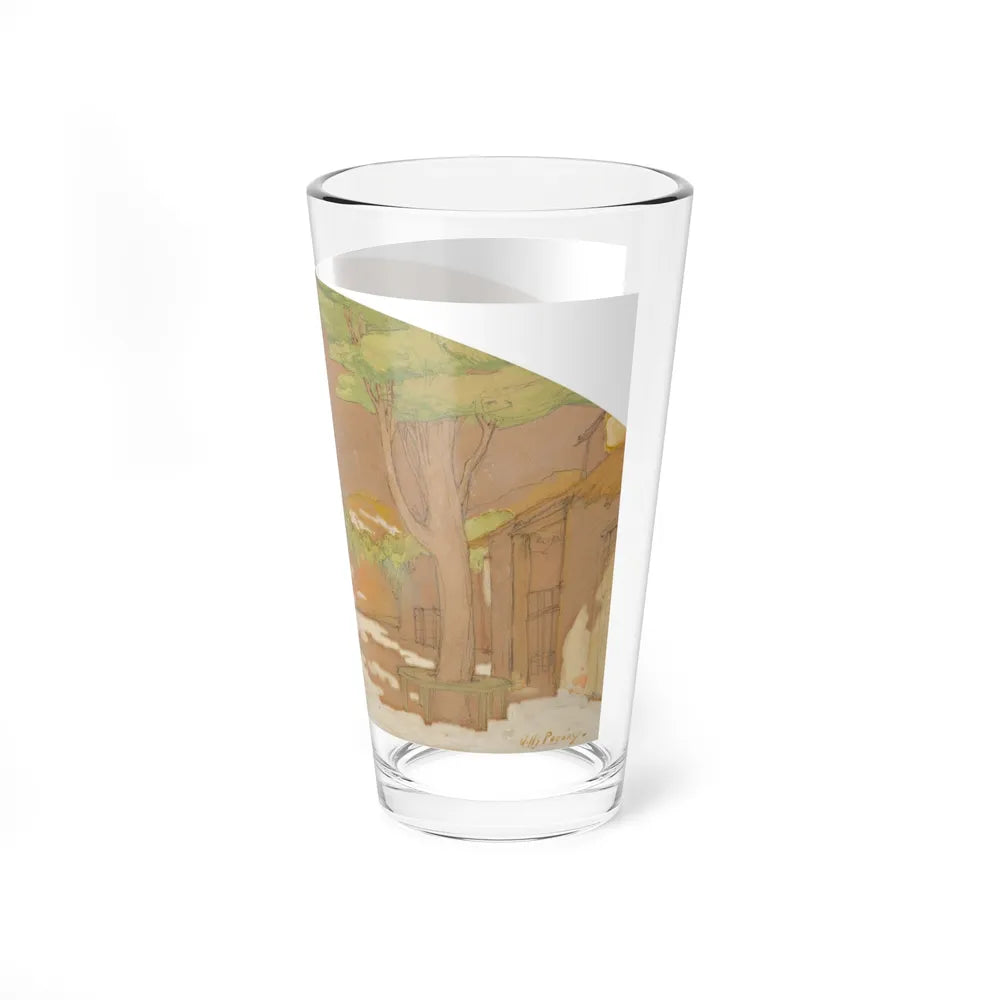 Mediterranean Scene (Magazine Illustration) Pint Glass 16oz-Go Mug Yourself