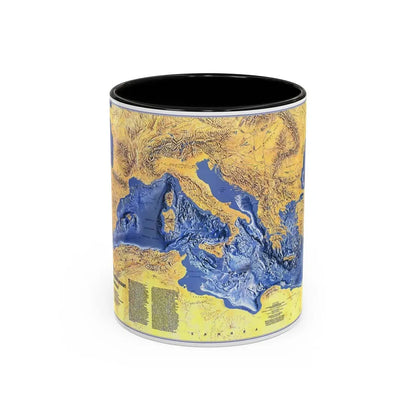 Mediterranean Seafloor (1982) (Map) Accent Coffee Mug 11oz Black - Go Mug Yourself