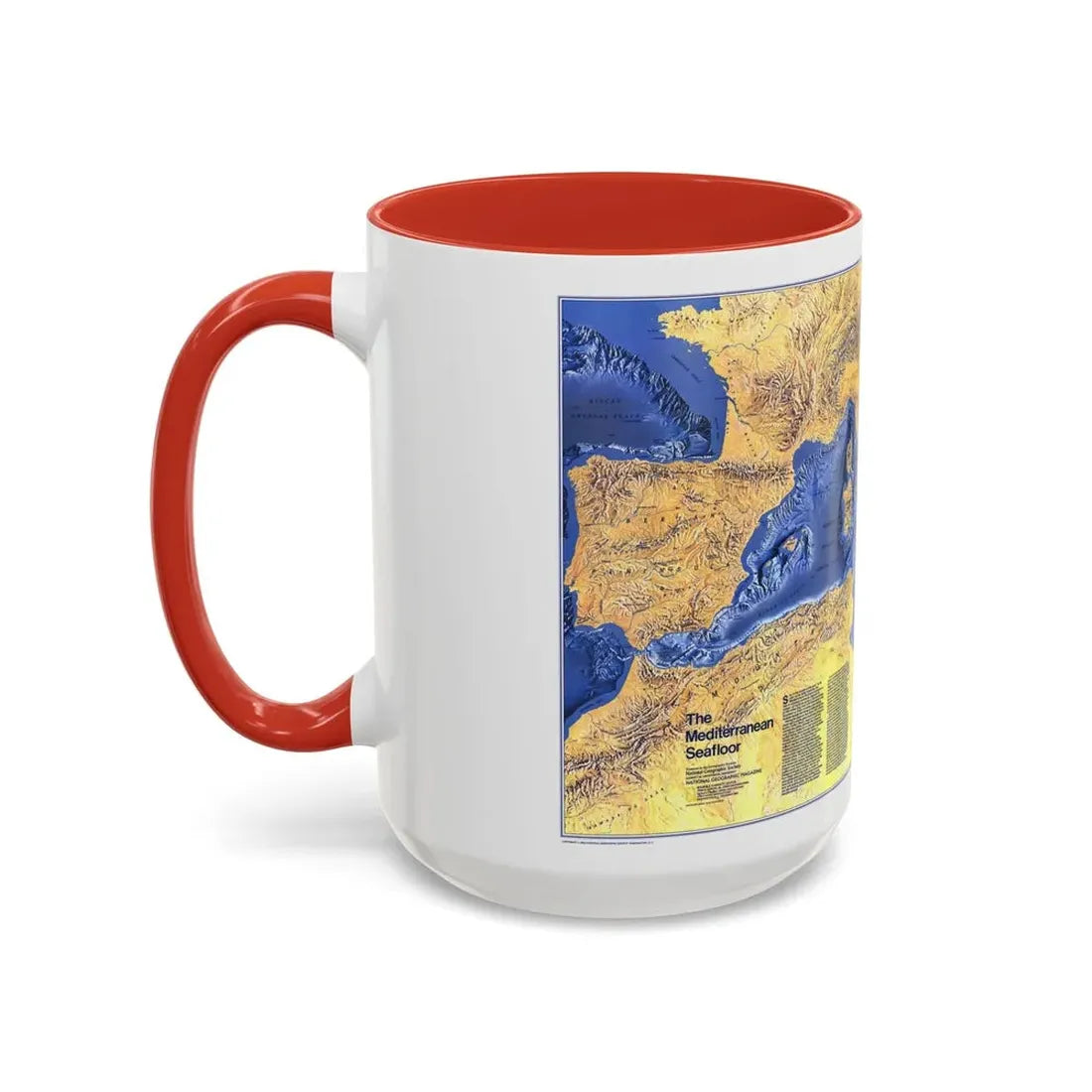 Mediterranean Seafloor (1982) (Map) Accent Coffee Mug - Go Mug Yourself