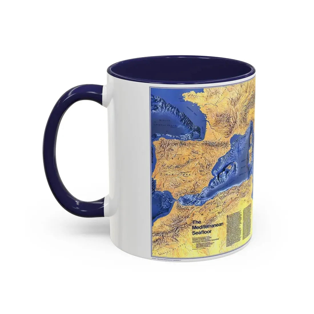 Mediterranean Seafloor (1982) (Map) Accent Coffee Mug - Go Mug Yourself