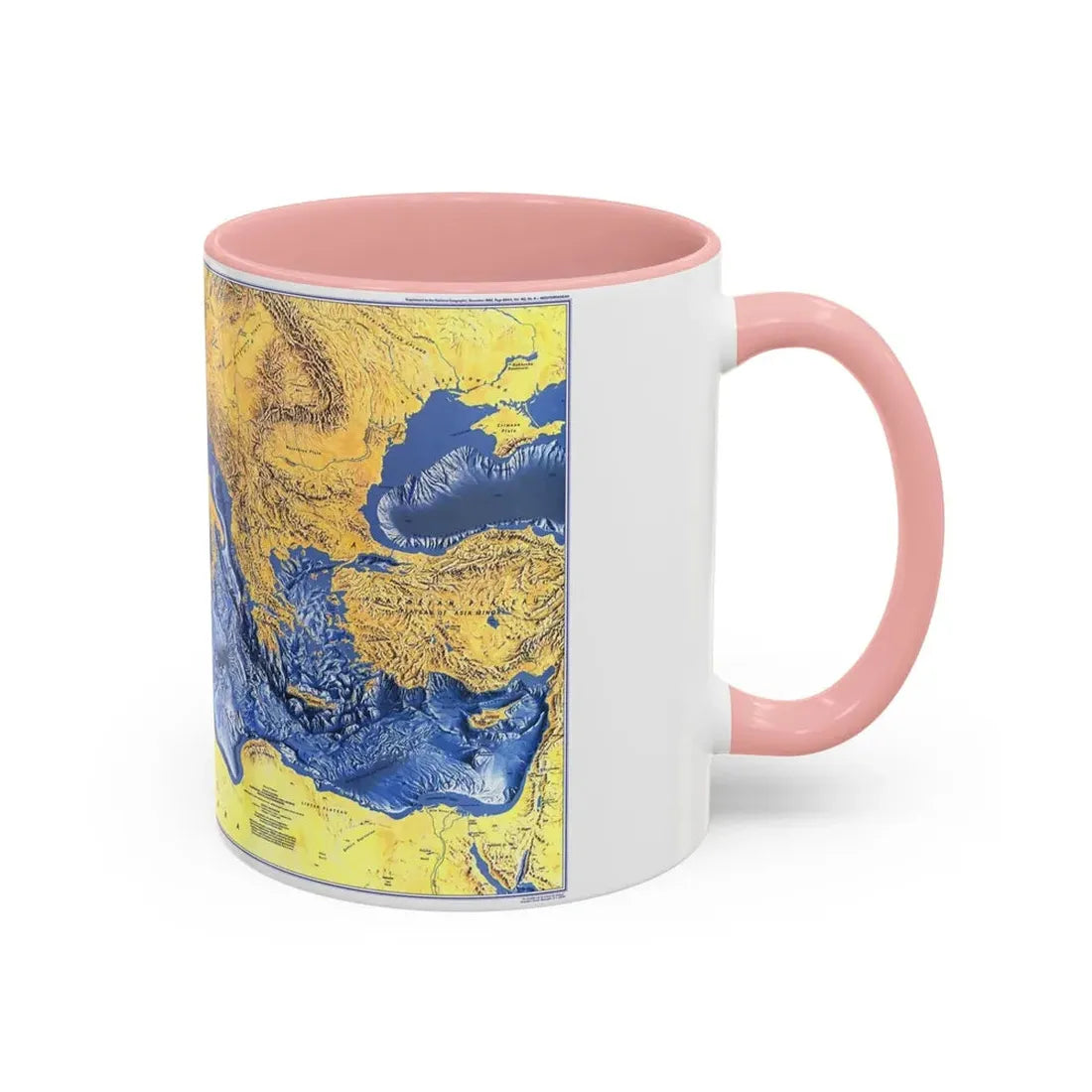 Mediterranean Seafloor (1982) (Map) Accent Coffee Mug - Go Mug Yourself