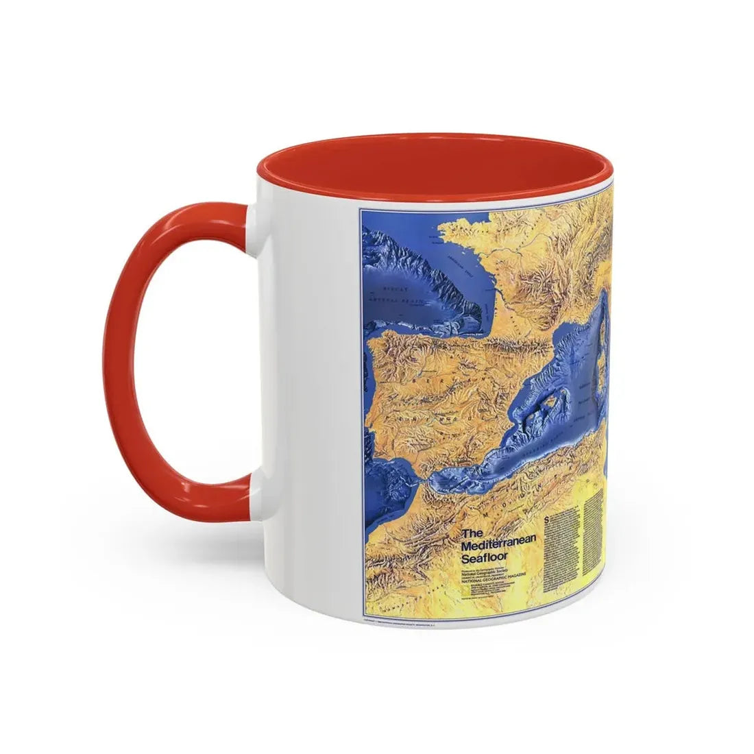 Mediterranean Seafloor (1982) (Map) Accent Coffee Mug - Go Mug Yourself