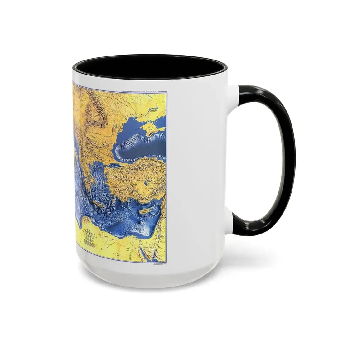 Mediterranean Seafloor (1982) (Map) Accent Coffee Mug - Go Mug Yourself