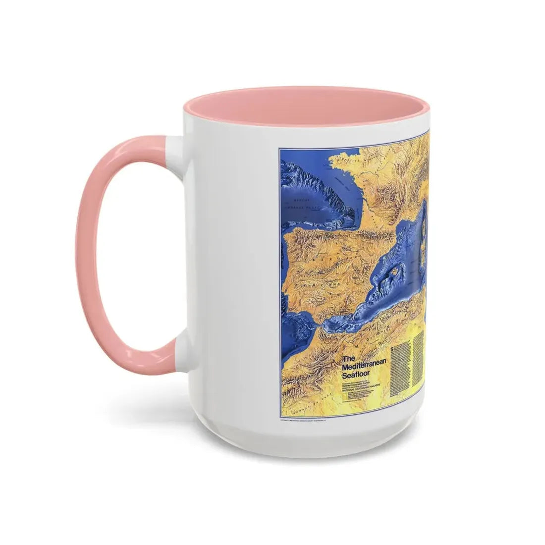 Mediterranean Seafloor (1982) (Map) Accent Coffee Mug - Go Mug Yourself