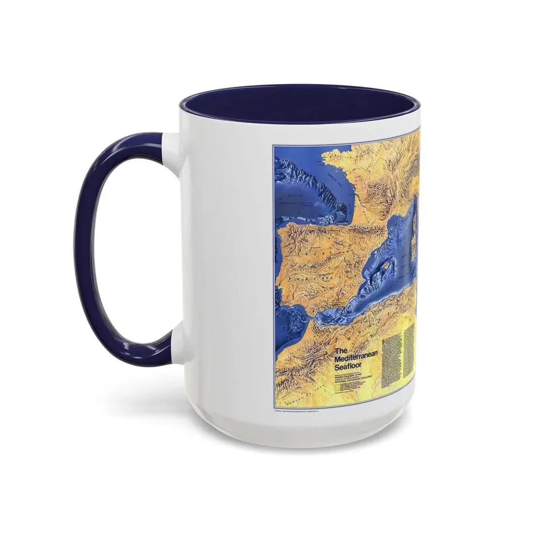 Mediterranean Seafloor (1982) (Map) Accent Coffee Mug - Go Mug Yourself