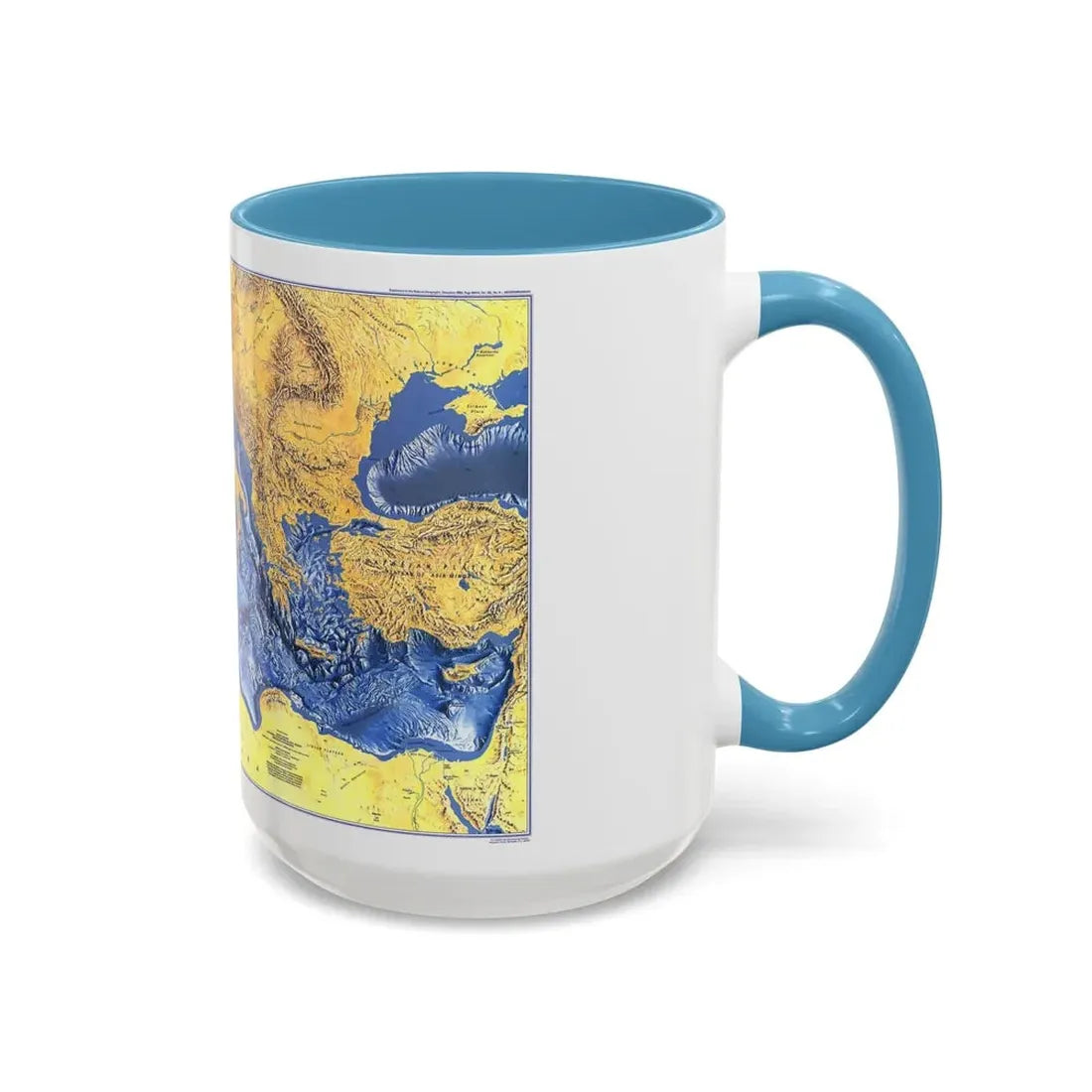 Mediterranean Seafloor (1982) (Map) Accent Coffee Mug - Go Mug Yourself