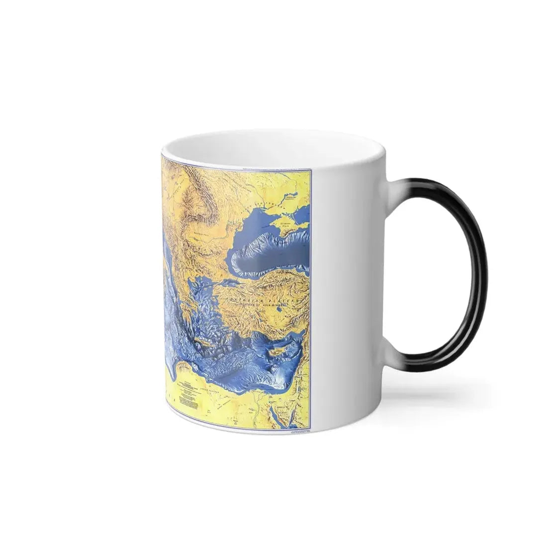 Mediterranean Seafloor (1982) (Map) Color Changing Mug 11oz - Go Mug Yourself