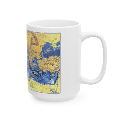 Mediterranean Seafloor (1982) (Map) White Coffee Mug-Go Mug Yourself