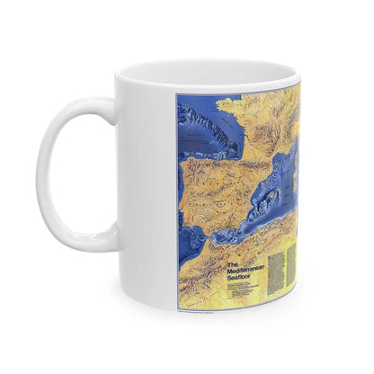 Mediterranean Seafloor (1982) (Map) White Coffee Mug-Go Mug Yourself