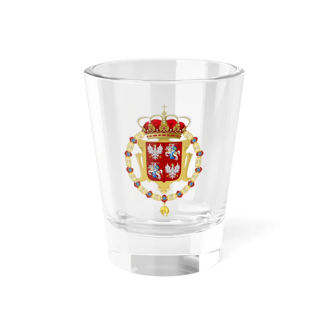 Medium coa of plc under jagiellon (Lithuania) (Coat of Arms) Shot Glass 1.5oz 1.5oz - Go Mug Yourself