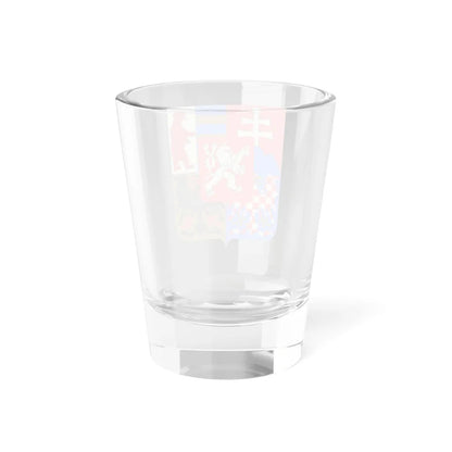 Medium coat of arms of Czechoslovakia 1918-1938 and 1945-1961 (Slovakia) (Coat of Arms) Shot Glass 1.5oz - Go Mug Yourself