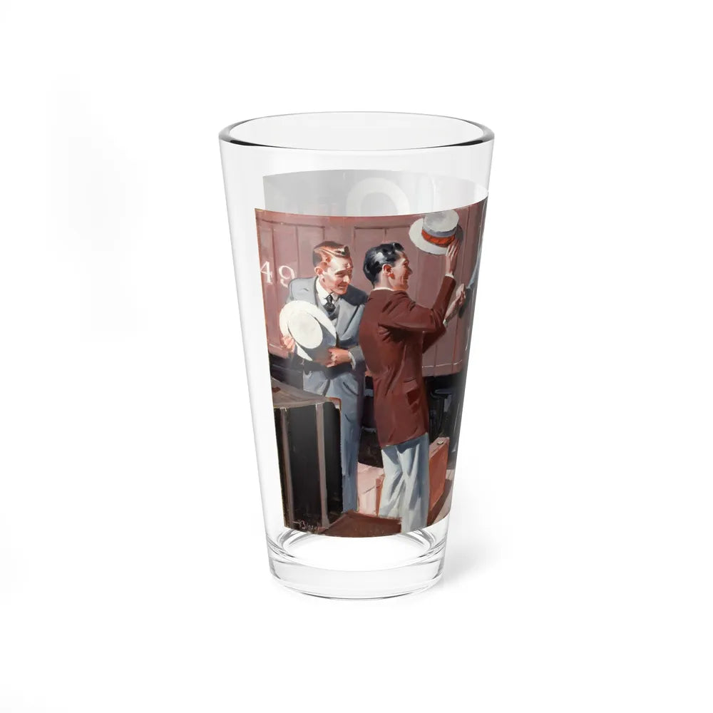 Meet me at the Train Station (Magazine Illustration) Pint Glass 16oz-Go Mug Yourself