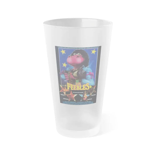 MEET THE FEEBLES (SPANISH) 1989 Movie Poster - Frosted Pint Glass 16oz 16oz Frosted - Go Mug Yourself