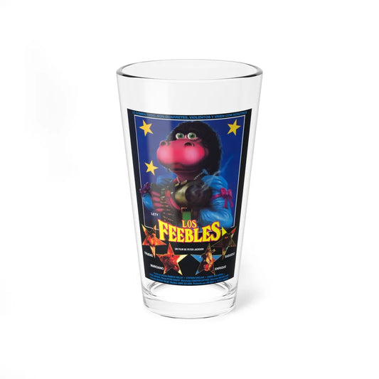 MEET THE FEEBLES (SPANISH) 1989 Movie Poster - Pint Glass 16oz-16oz-Go Mug Yourself