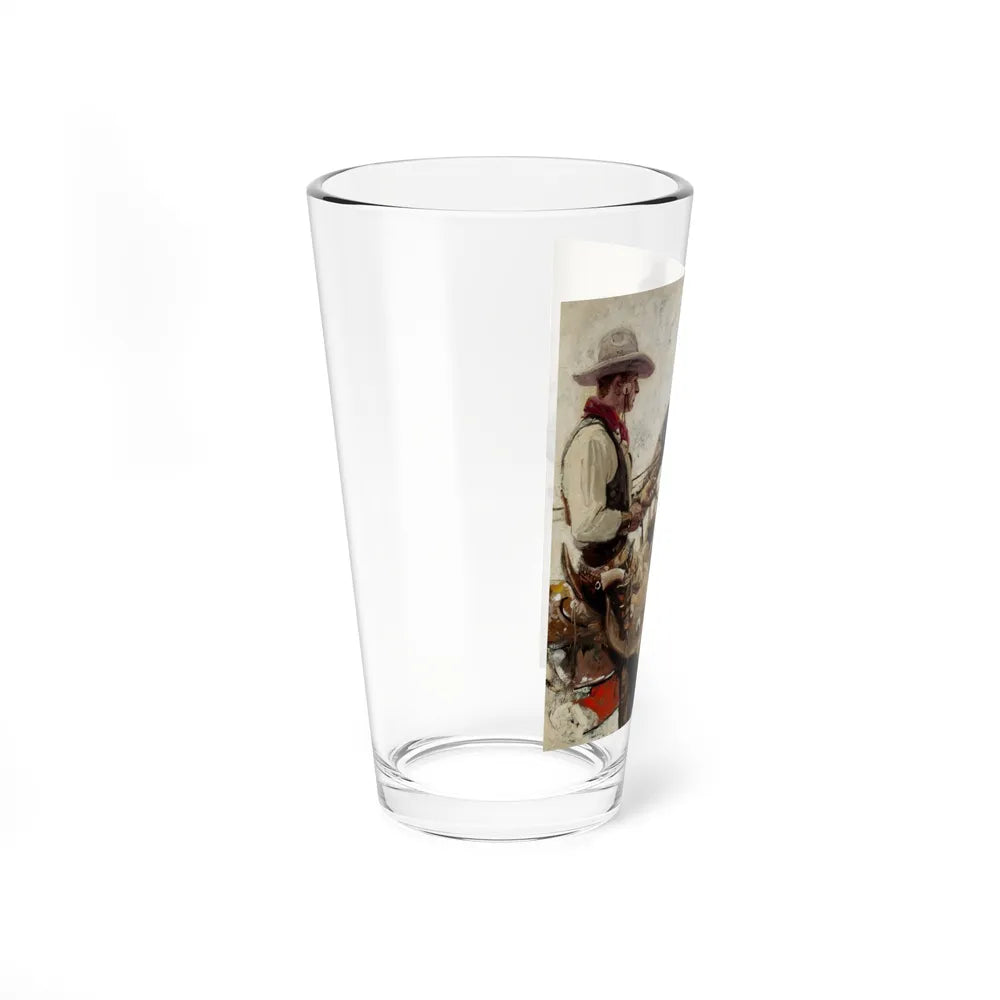 Meeting on the Trail (Magazine Illustration) Pint Glass 16oz-Go Mug Yourself