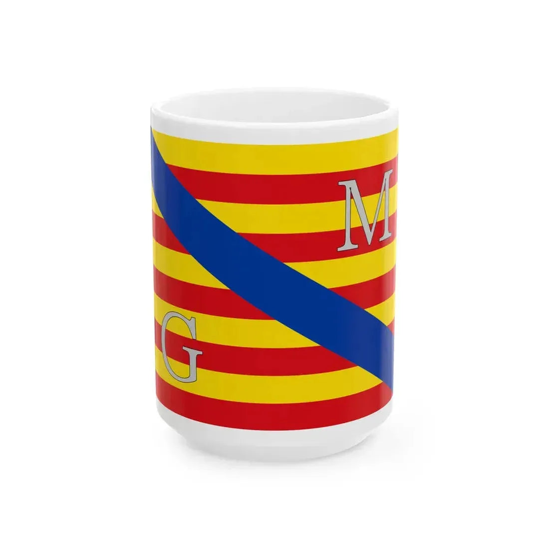 Meeuwen-Gruitrode vlag (Belgium) White Coffee Mug 15oz - Go Mug Yourself