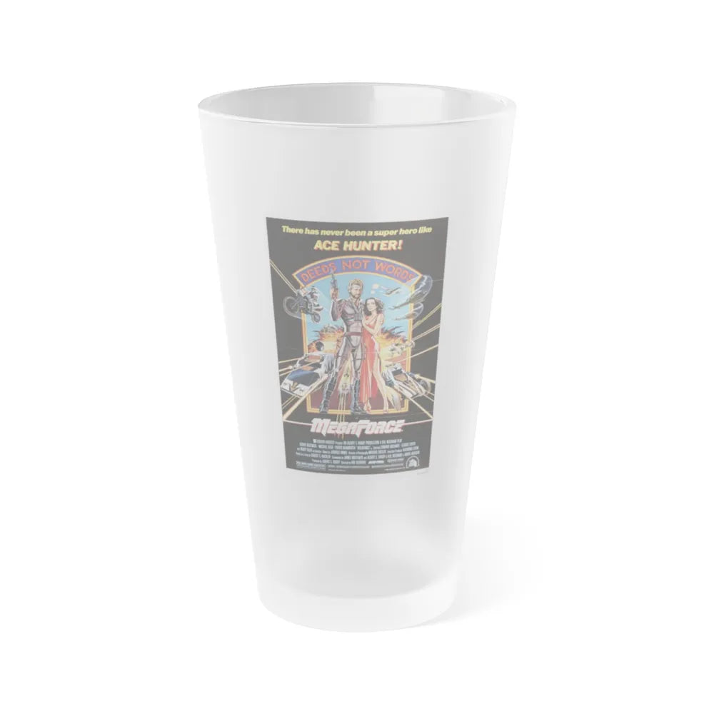 MEGAFORCE 1982 Movie Poster - Frosted Pint Glass 16oz-16oz-Frosted-Go Mug Yourself