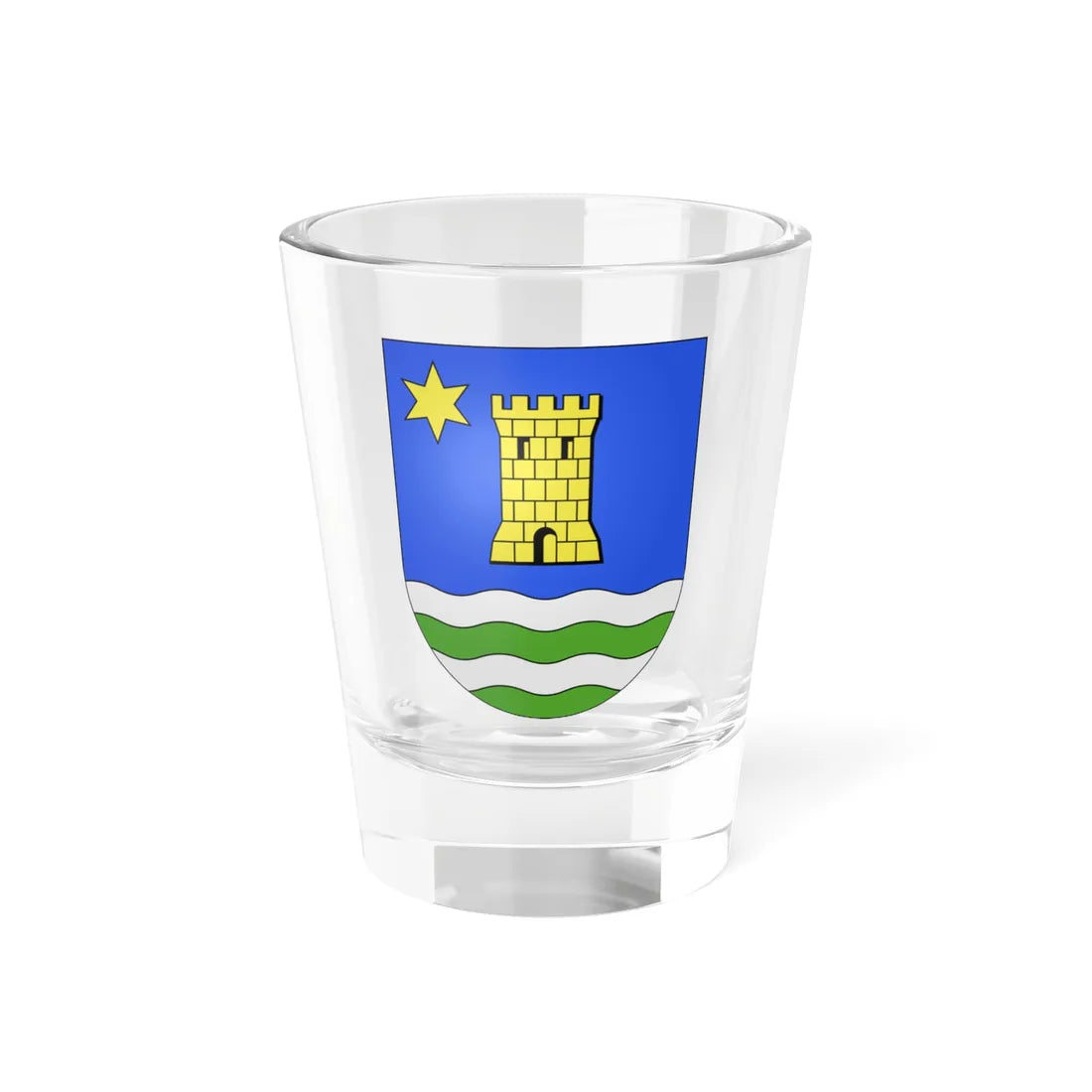 Meinier-coat of arms (Switzerland) (Coat of Arms) Shot Glass 1.5oz 1.5oz - Go Mug Yourself