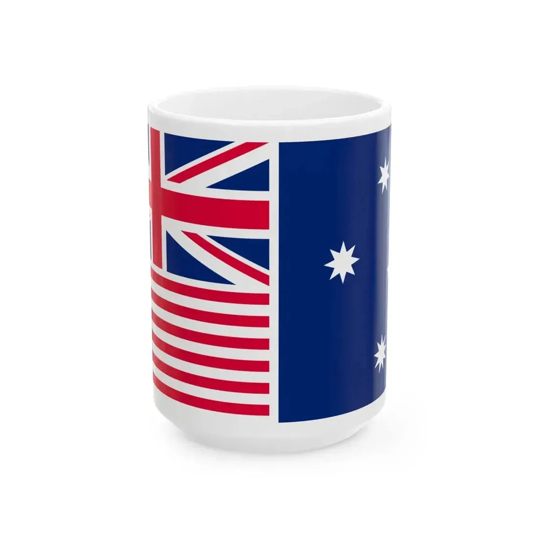 Melbourne Evening Herald flag blue (Australia) White Coffee Mug 15oz - Go Mug Yourself