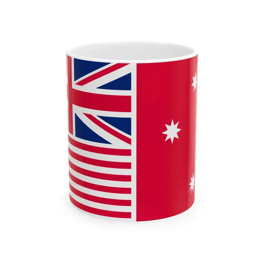 Melbourne Evening Herald flag red (Australia) White Coffee Mug 11oz - Go Mug Yourself