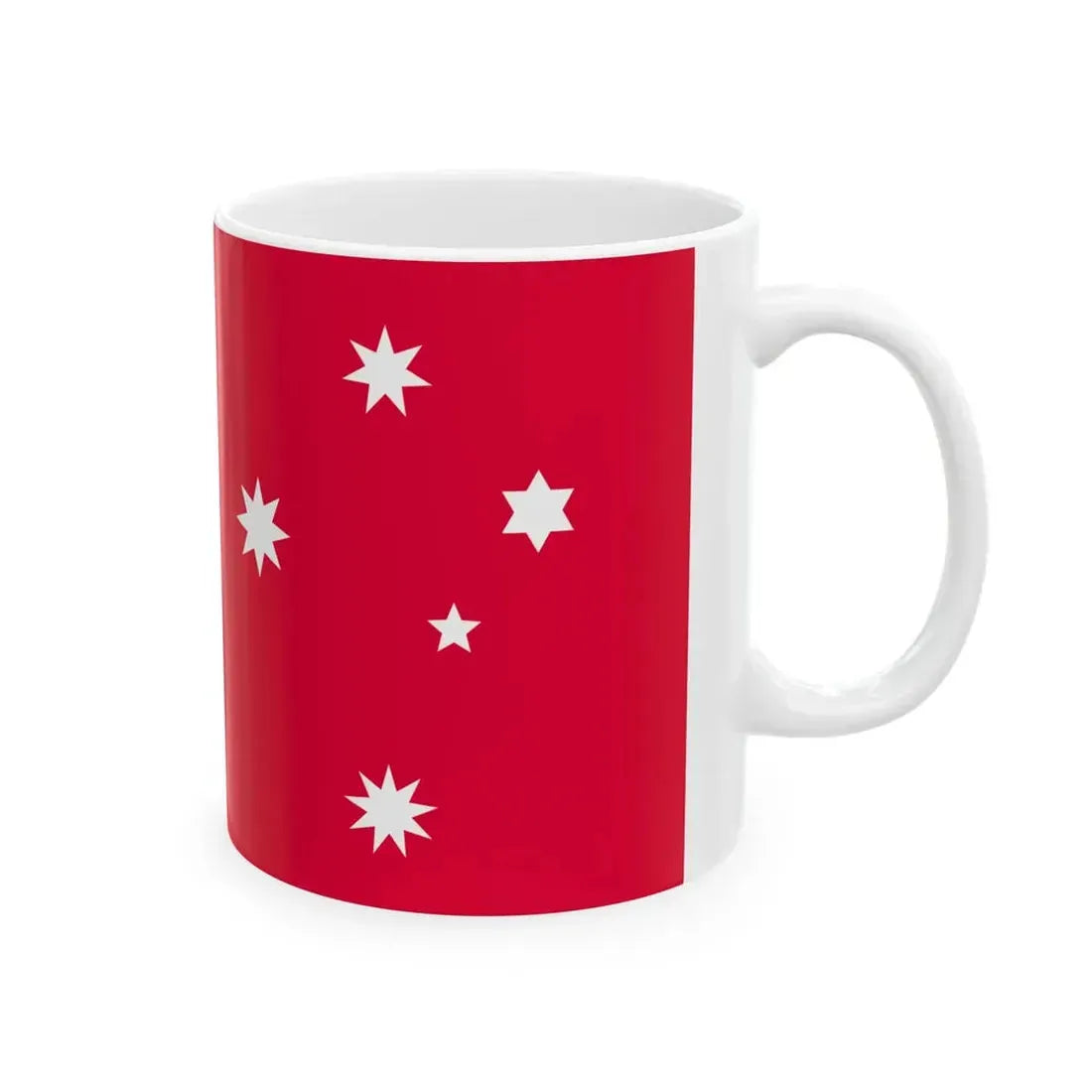 Melbourne Evening Herald flag red (Australia) White Coffee Mug - Go Mug Yourself