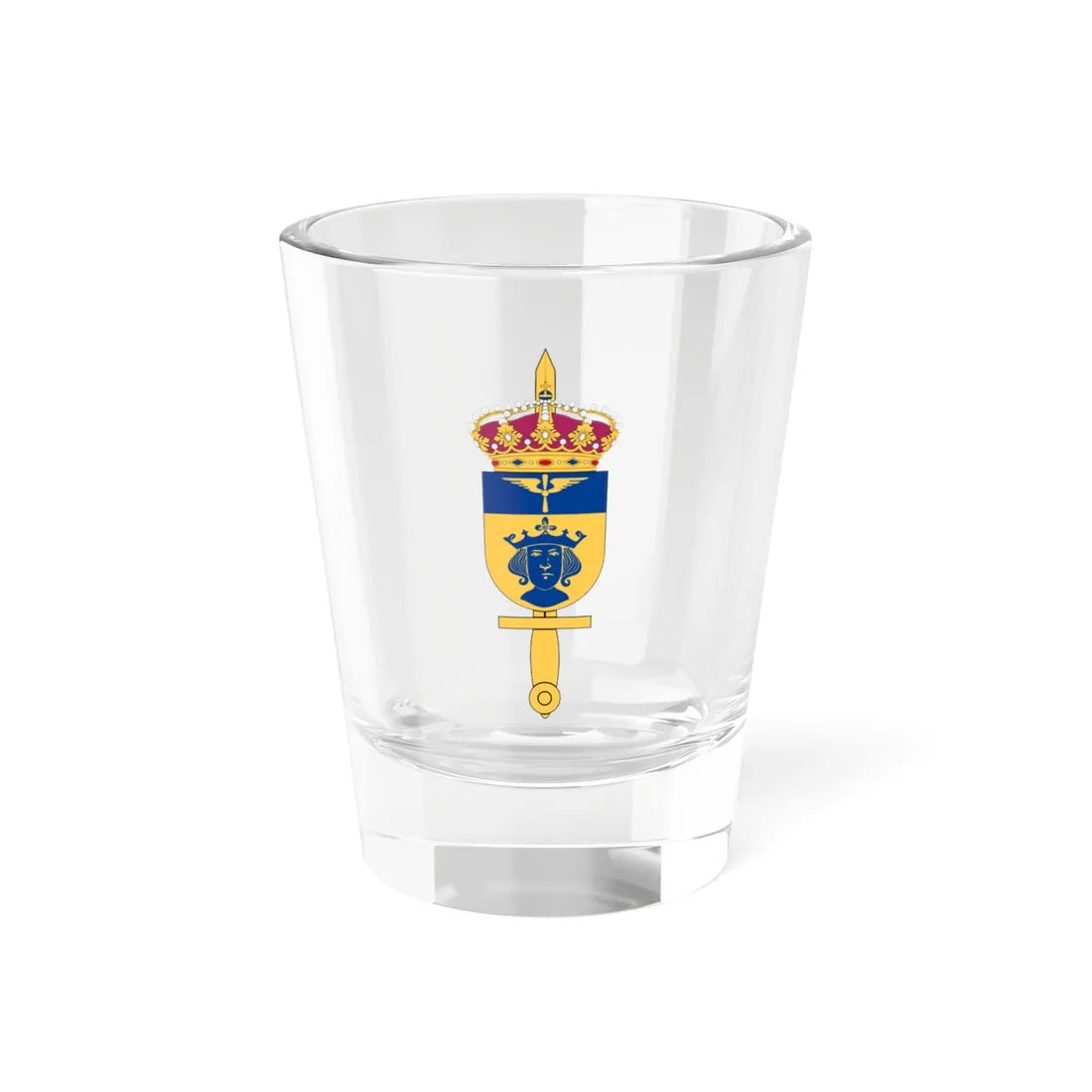 Mellersta flygkommandot vapen (Sweden) (Coat of Arms) Shot Glass 1.5oz 1.5oz - Go Mug Yourself