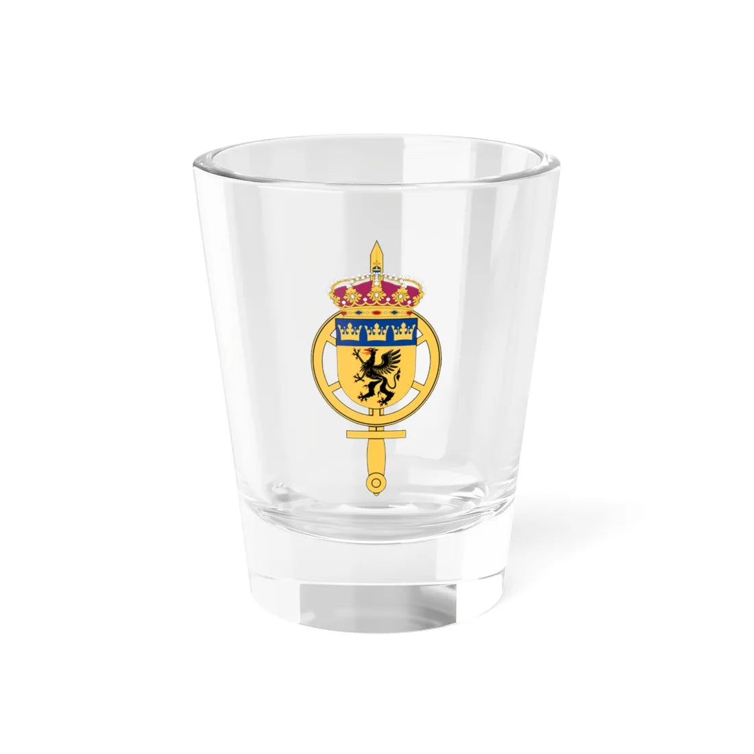Mellersta underhållsregementet vapen (Sweden) (Coat of Arms) Shot Glass 1.5oz 1.5oz - Go Mug Yourself