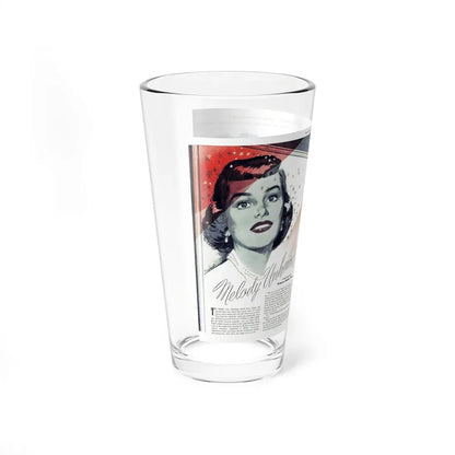 Melody Unheard (Pt. 1), Chatelaine, November 1949 (Magazine Illustration) Pint Glass 16oz - Go Mug Yourself