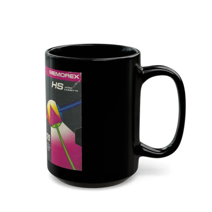 MEMOREX HS VIDEO CASSETTE (VHS COVER) - Black Coffee Mug - Go Mug Yourself