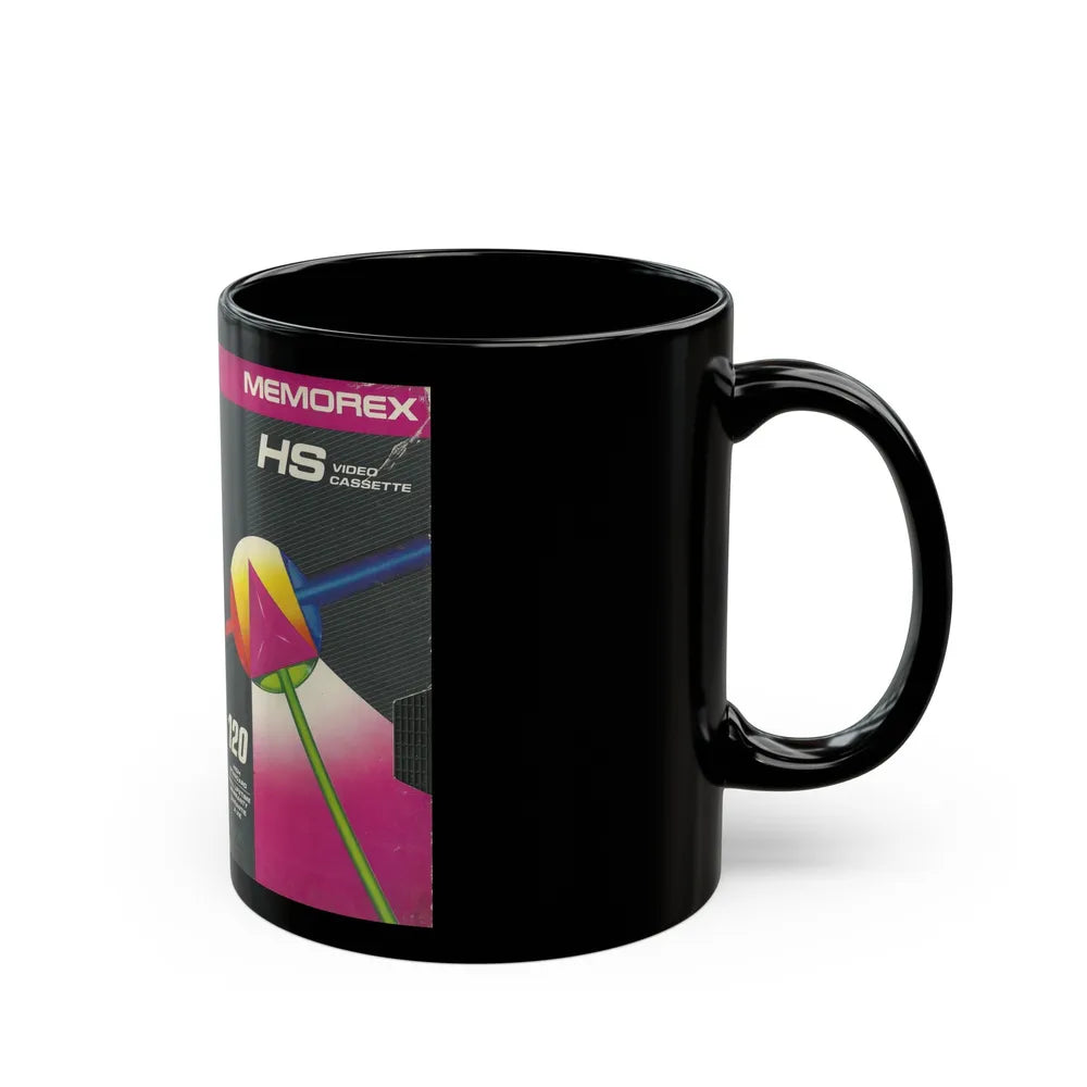 MEMOREX HS VIDEO CASSETTE (VHS COVER) - Black Coffee Mug-Go Mug Yourself