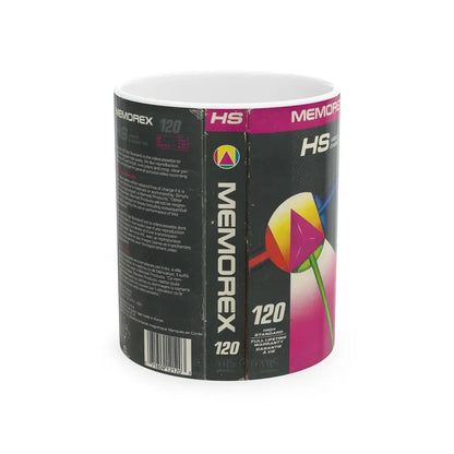 MEMOREX HS VIDEO CASSETTE (VHS COVER) - White Coffee Mug 11oz - Go Mug Yourself