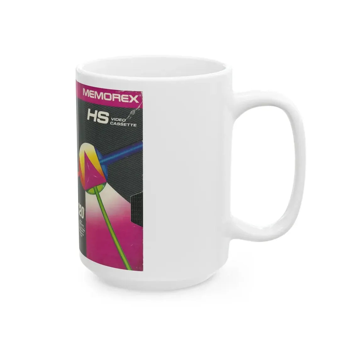 MEMOREX HS VIDEO CASSETTE (VHS COVER) - White Coffee Mug - Go Mug Yourself