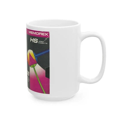 MEMOREX HS VIDEO CASSETTE (VHS COVER) - White Coffee Mug - Go Mug Yourself