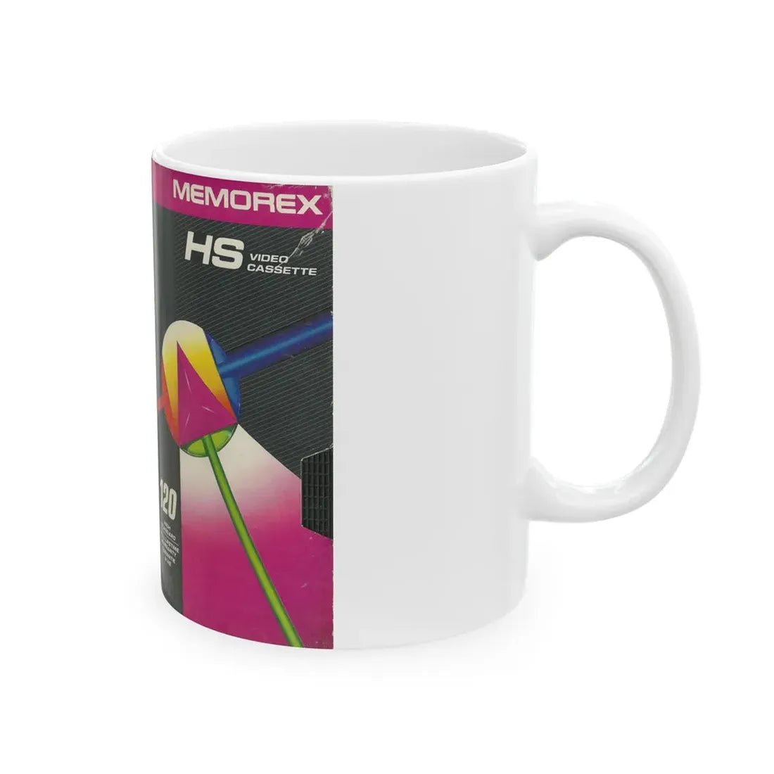 MEMOREX HS VIDEO CASSETTE (VHS COVER) - White Coffee Mug - Go Mug Yourself