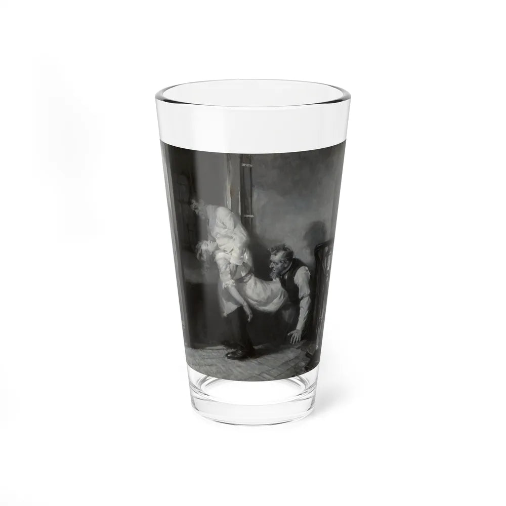 Men Carrying Woman Upstairs (Magazine Illustration) Pint Glass 16oz-16oz-Go Mug Yourself