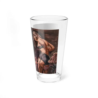 Men's Adventure Magazine Illustration, ca 1960 - Pint Glass 16oz - Go Mug Yourself