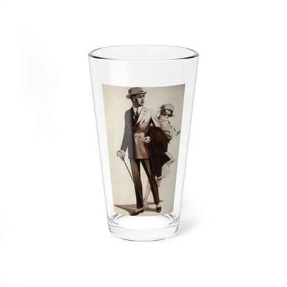 Men's clothing ad illustration (Magazine Illustration) Pint Glass 16oz 16oz - Go Mug Yourself