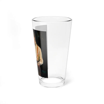 Men's fashion advertisement (Magazine Illustration) Pint Glass 16oz - Go Mug Yourself