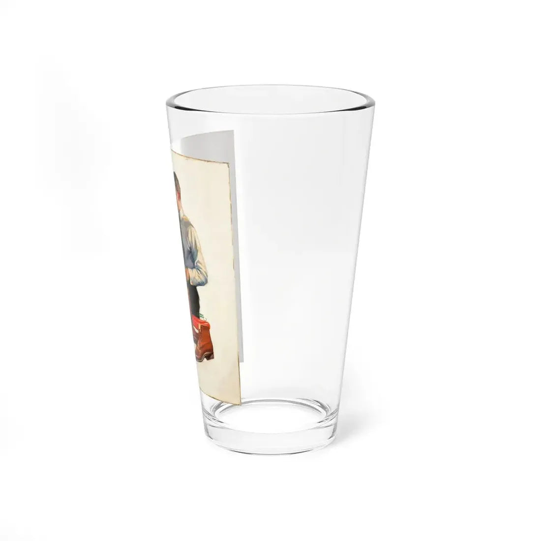 Men's shoe company, ad illustration (Magazine Illustration) Pint Glass 16oz - Go Mug Yourself