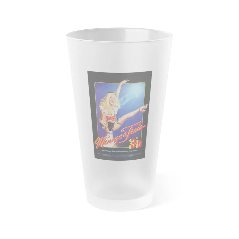 MENAGE A TROIS 1984 Movie Poster - Frosted Pint Glass 16oz-16oz-Frosted-Go Mug Yourself