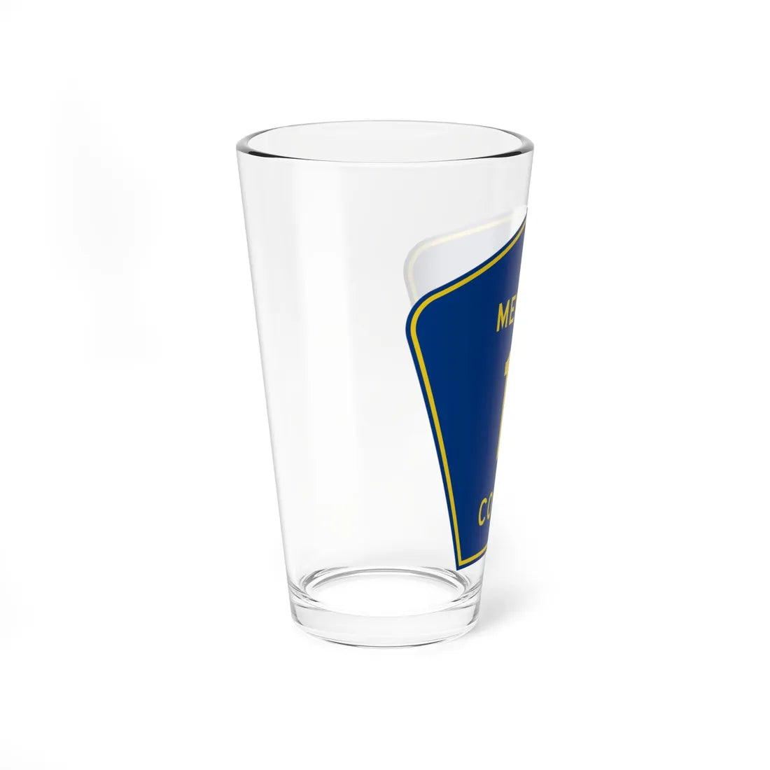 Menard County 11 (Illinois) (Road Sign) Pint Glass 16oz - Go Mug Yourself