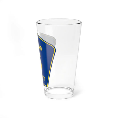 Menard County 5 (Illinois) (Road Sign) Pint Glass 16oz - Go Mug Yourself