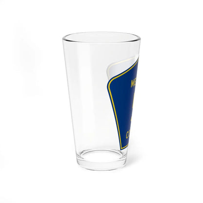 Menard County 5 (Illinois) (Road Sign) Pint Glass 16oz - Go Mug Yourself