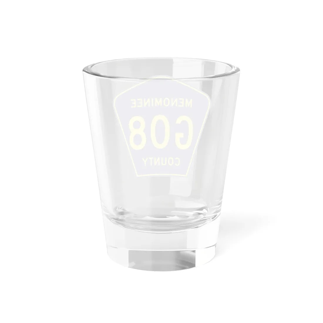 Menominee County G-08 (Michigan) (Road Sign) Shot Glass 1.5oz - Go Mug Yourself