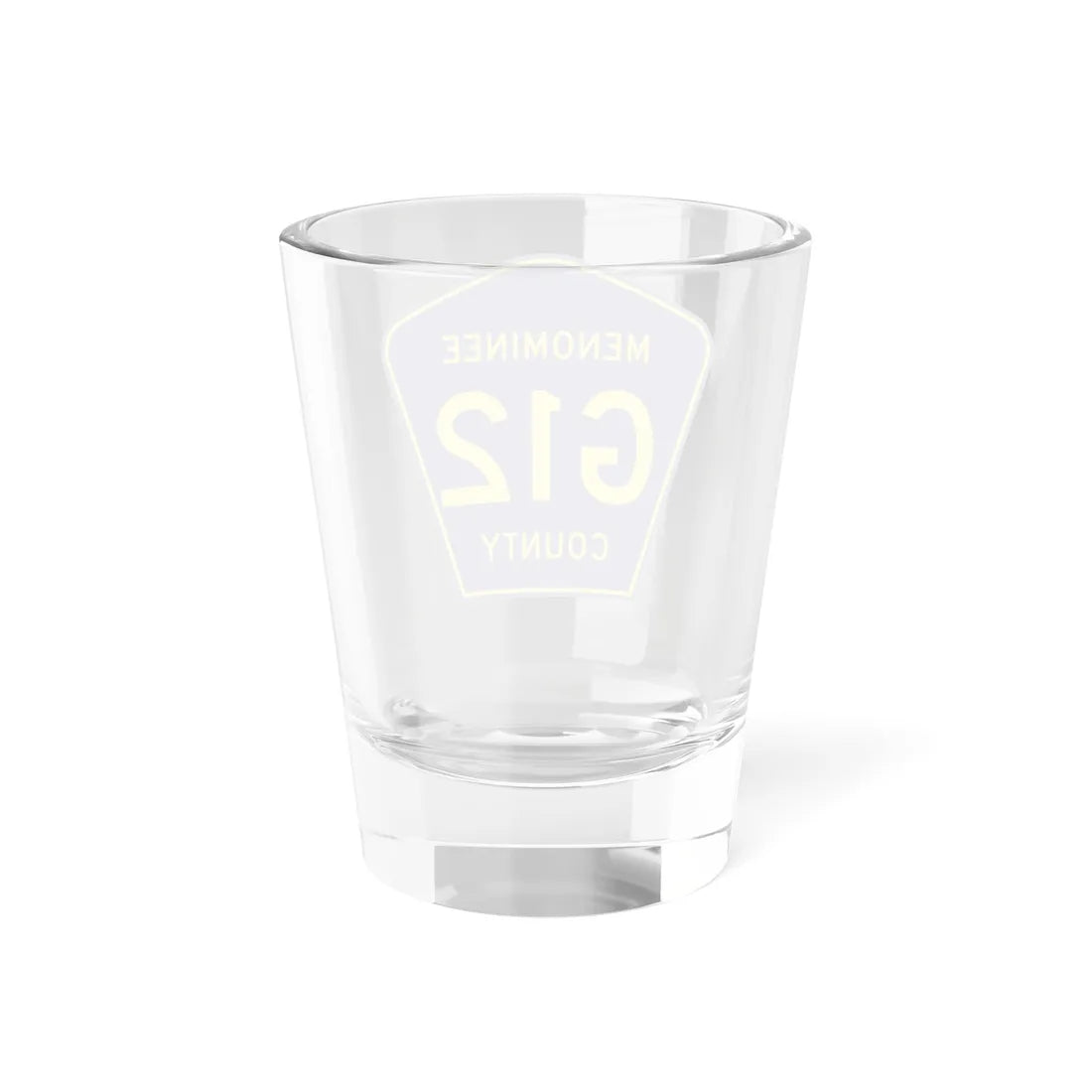 Menominee County G-12 (Michigan) (Road Sign) Shot Glass 1.5oz - Go Mug Yourself