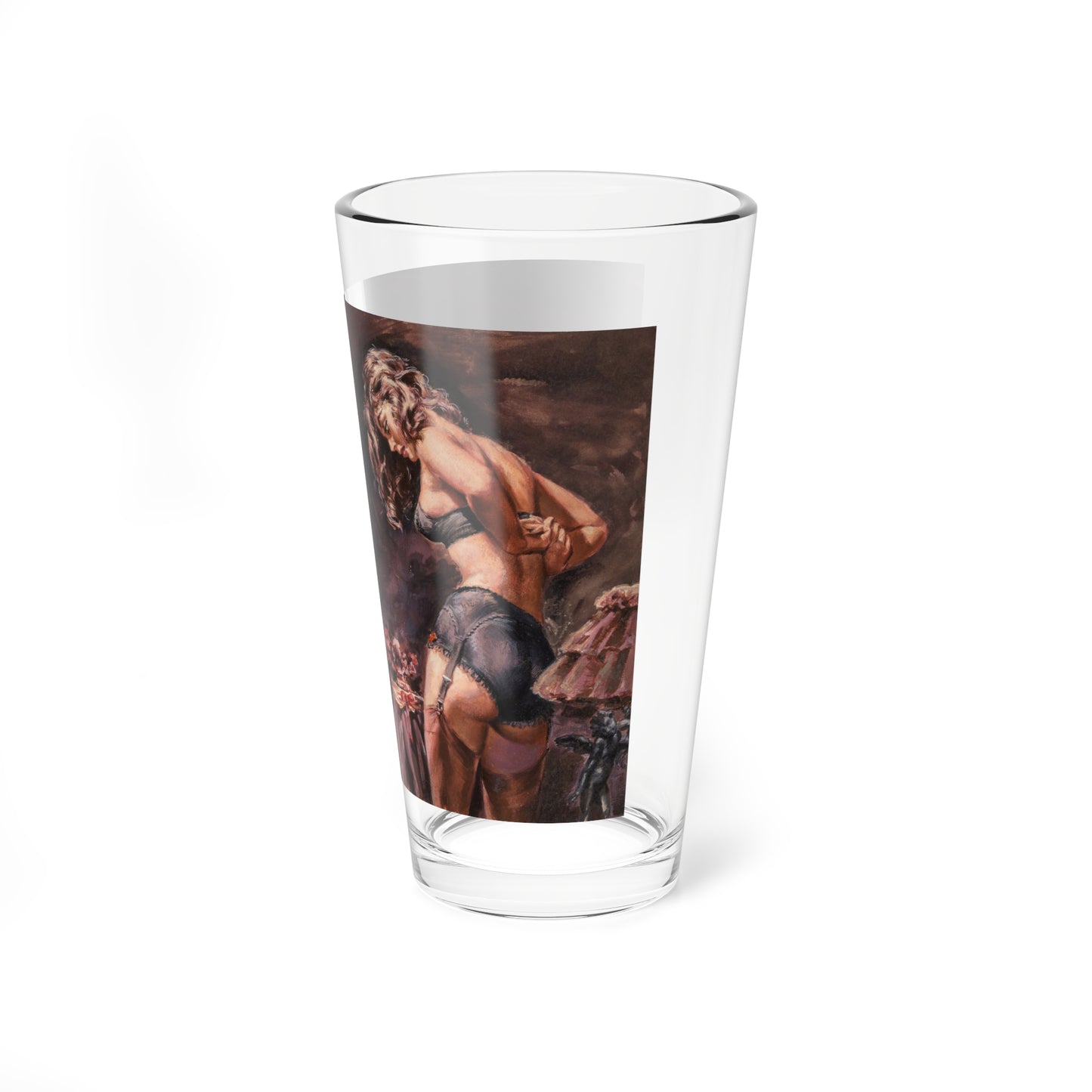 Men's Adventure Magazine Illustration, ca 1960 - Pint Glass 16oz-Go Mug Yourself