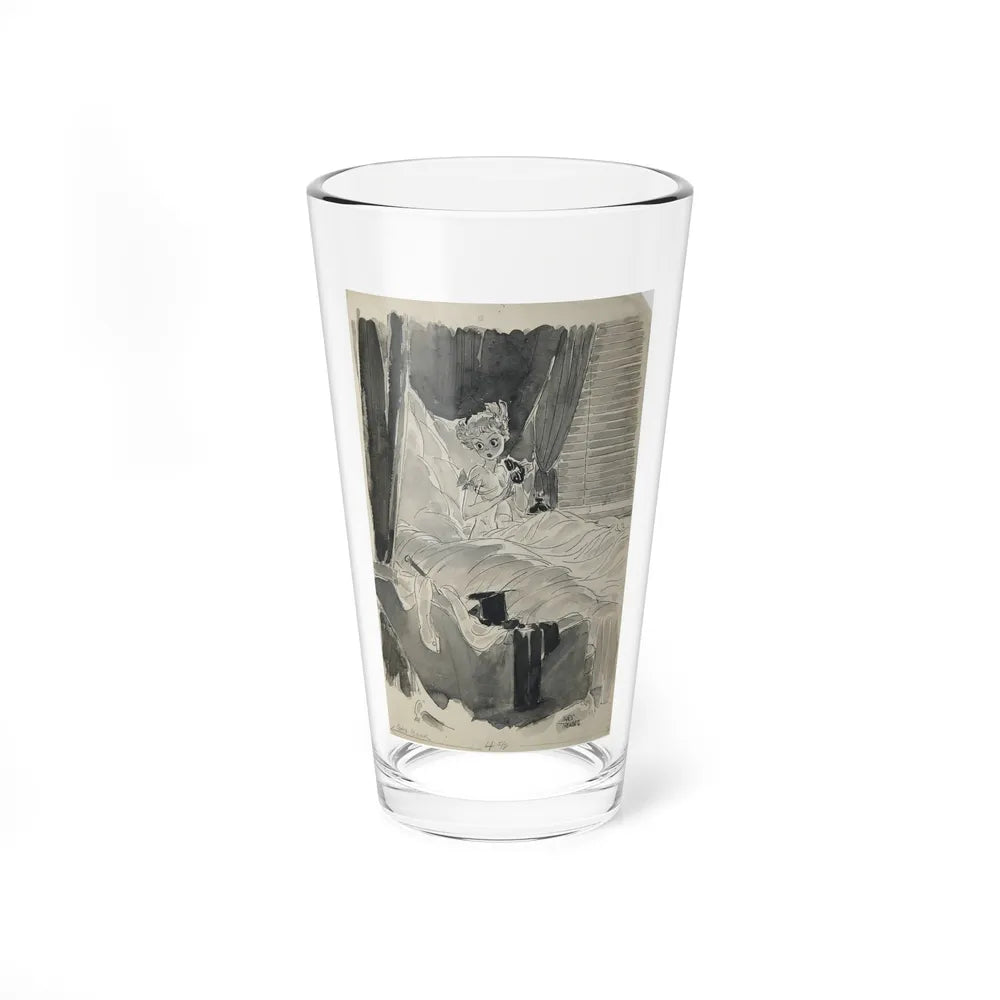 Men's Magazine Gag Cartoon (Magazine Illustration) Pint Glass 16oz-16oz-Go Mug Yourself